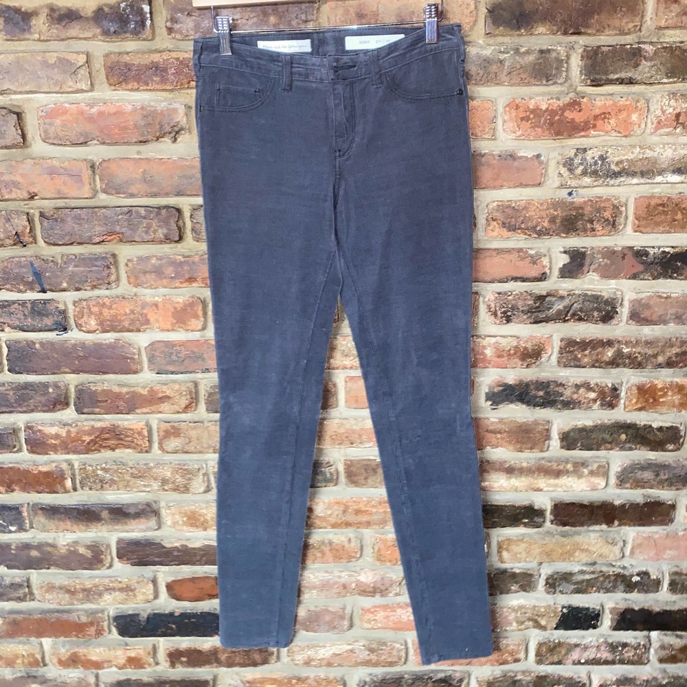 Anthropologie Pilcro & The Letterpress Gray Serif Stretch Corduroy Skinny 27